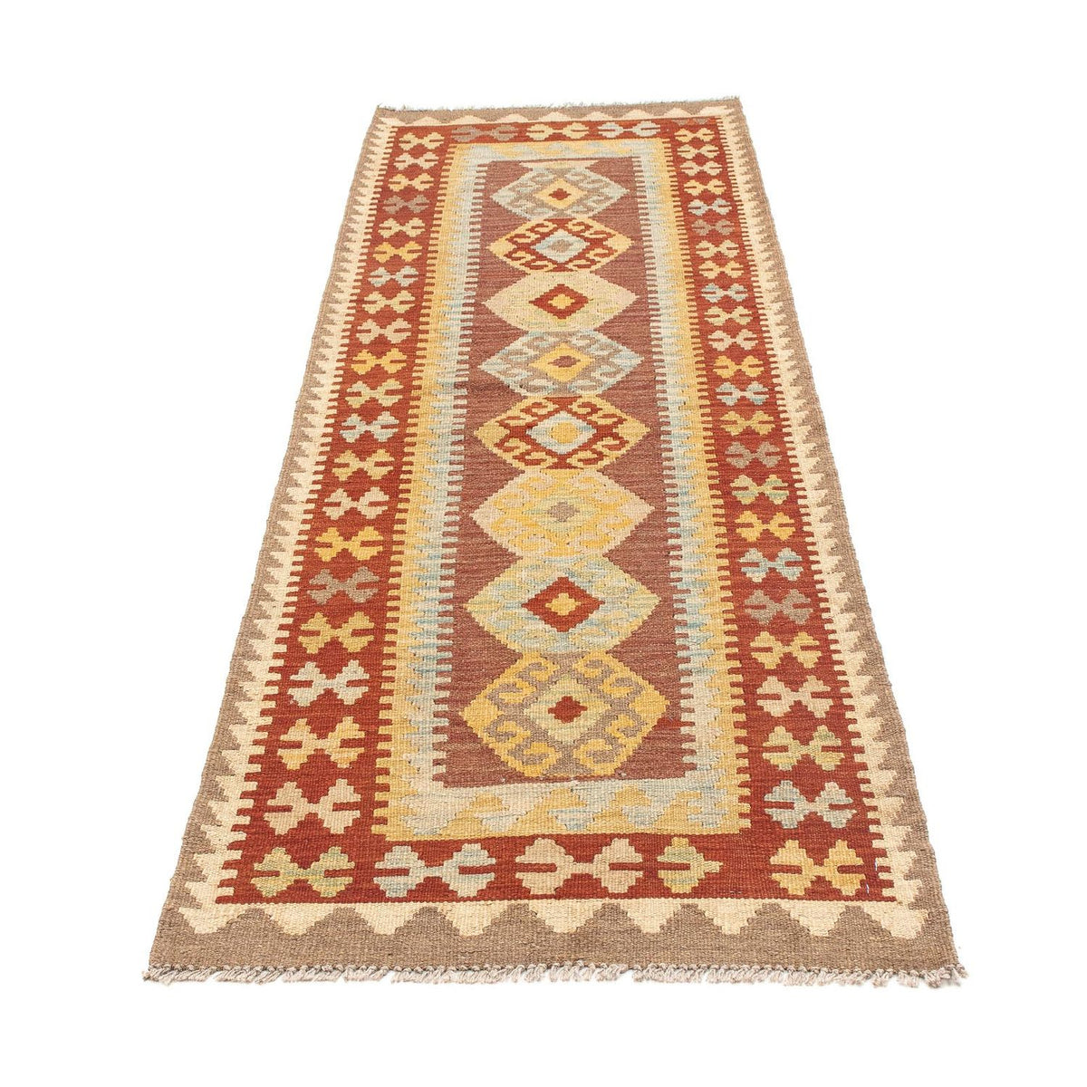 Alfombra de pasillo Alfombra Kelim - Splash - 210 x 69 cm - multicolor