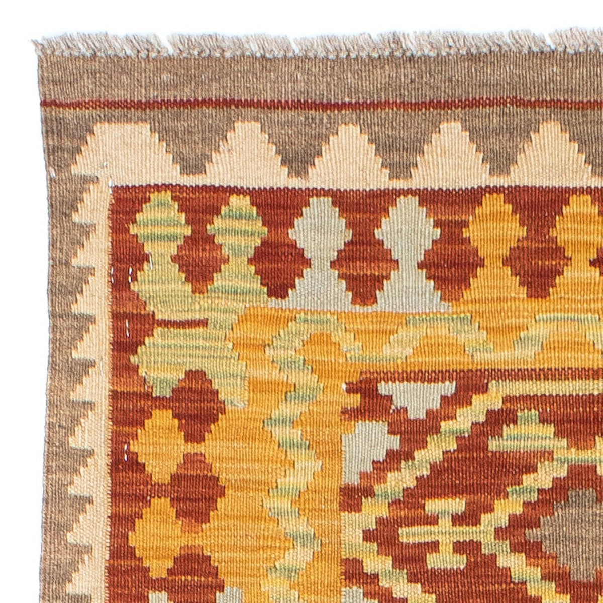 Alfombra de pasillo Alfombra Kelim - Oriental - 195 x 73 cm - rojo
