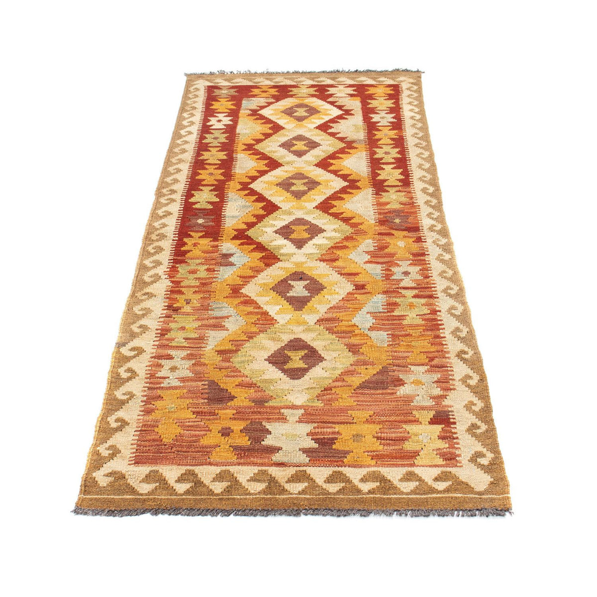 Alfombra de pasillo Alfombra Kelim - Oriental - 198 x 73 cm - beige
