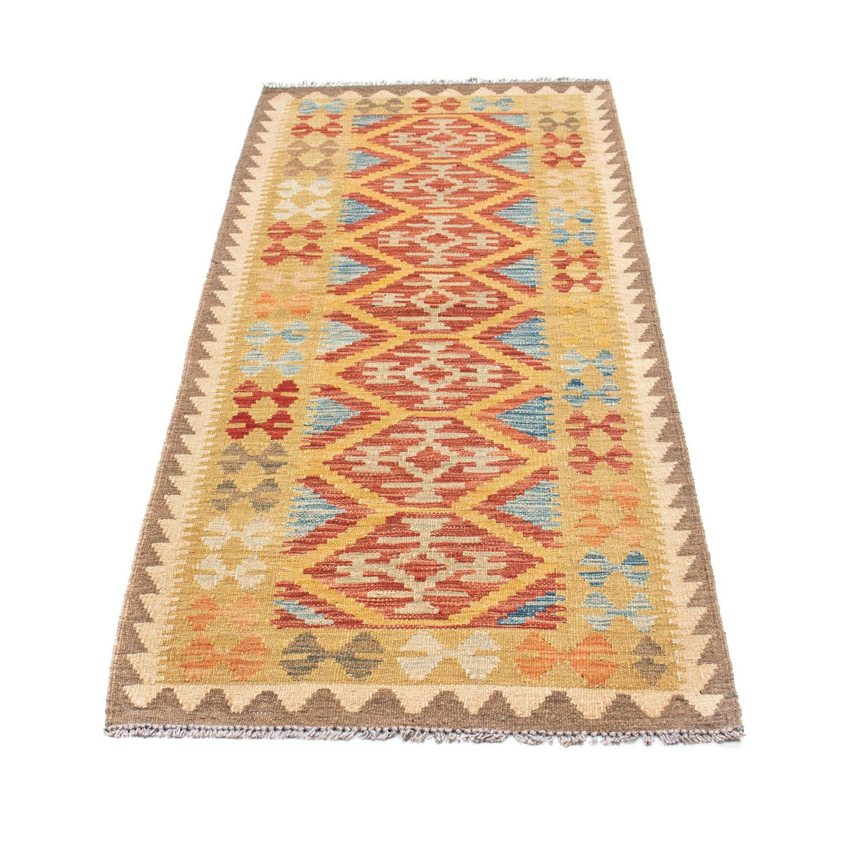 Alfombra de pasillo Alfombra Kelim - Oriental - 189 x 70 cm - multicolor