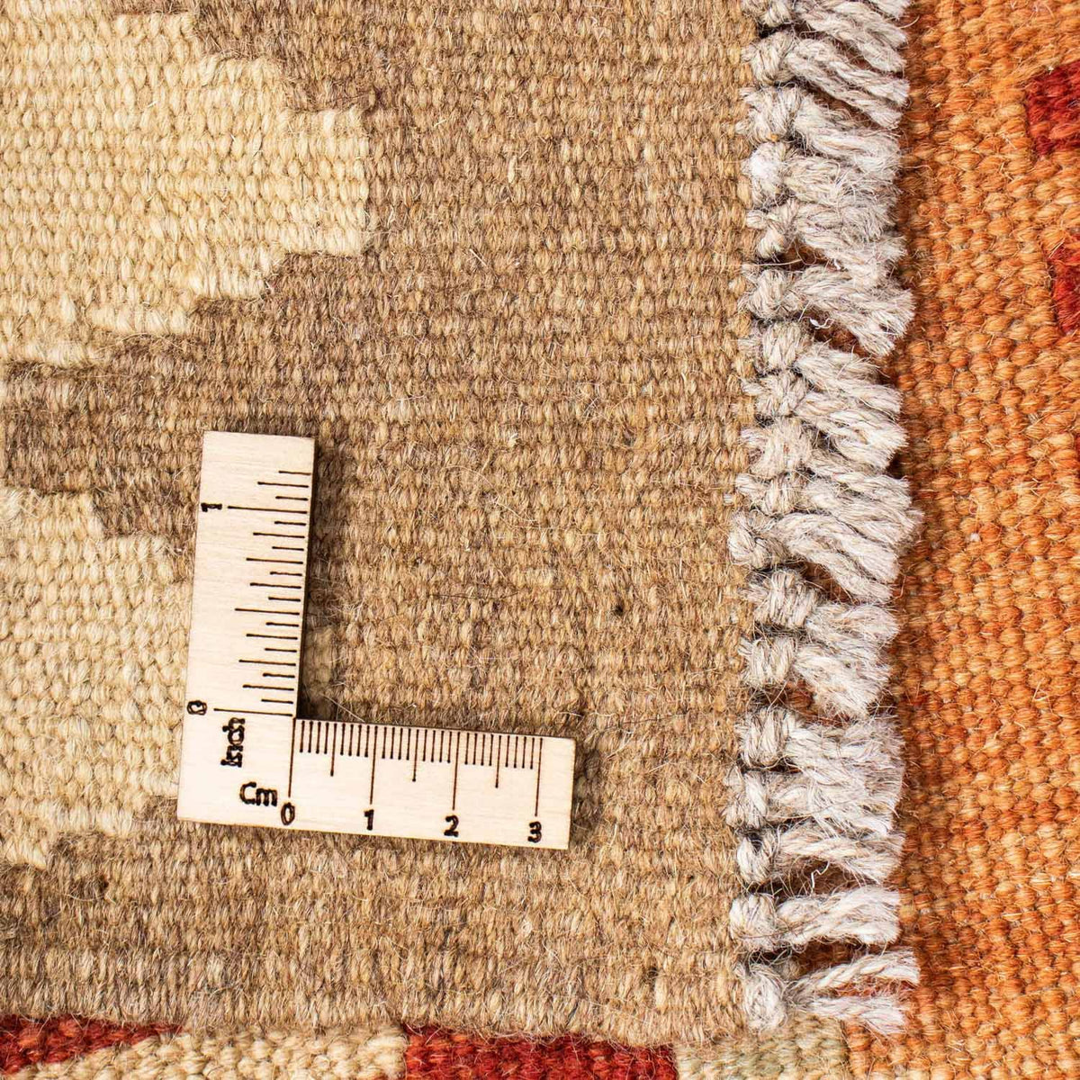 Alfombra de pasillo Alfombra Kelim - Oriental - 201 x 64 cm - marrón claro