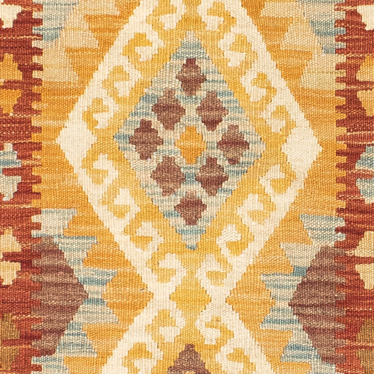 Alfombra de pasillo Alfombra Kelim - Oriental - 206 x 67 cm - marrón claro