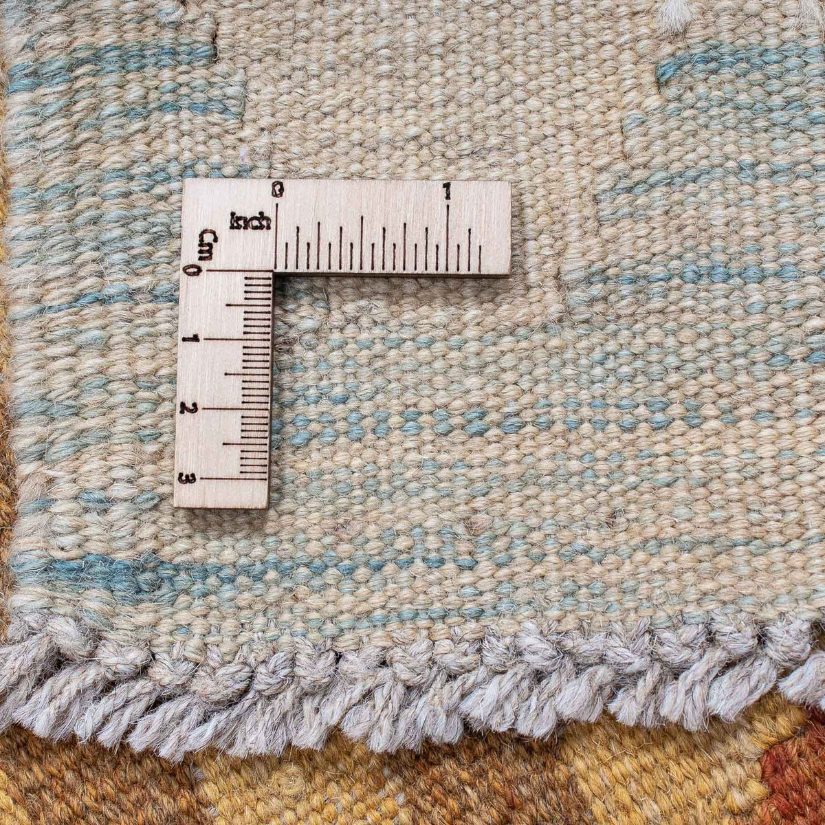 Alfombra de pasillo Alfombra Kelim - Splash - 202 x 62 cm - óxido