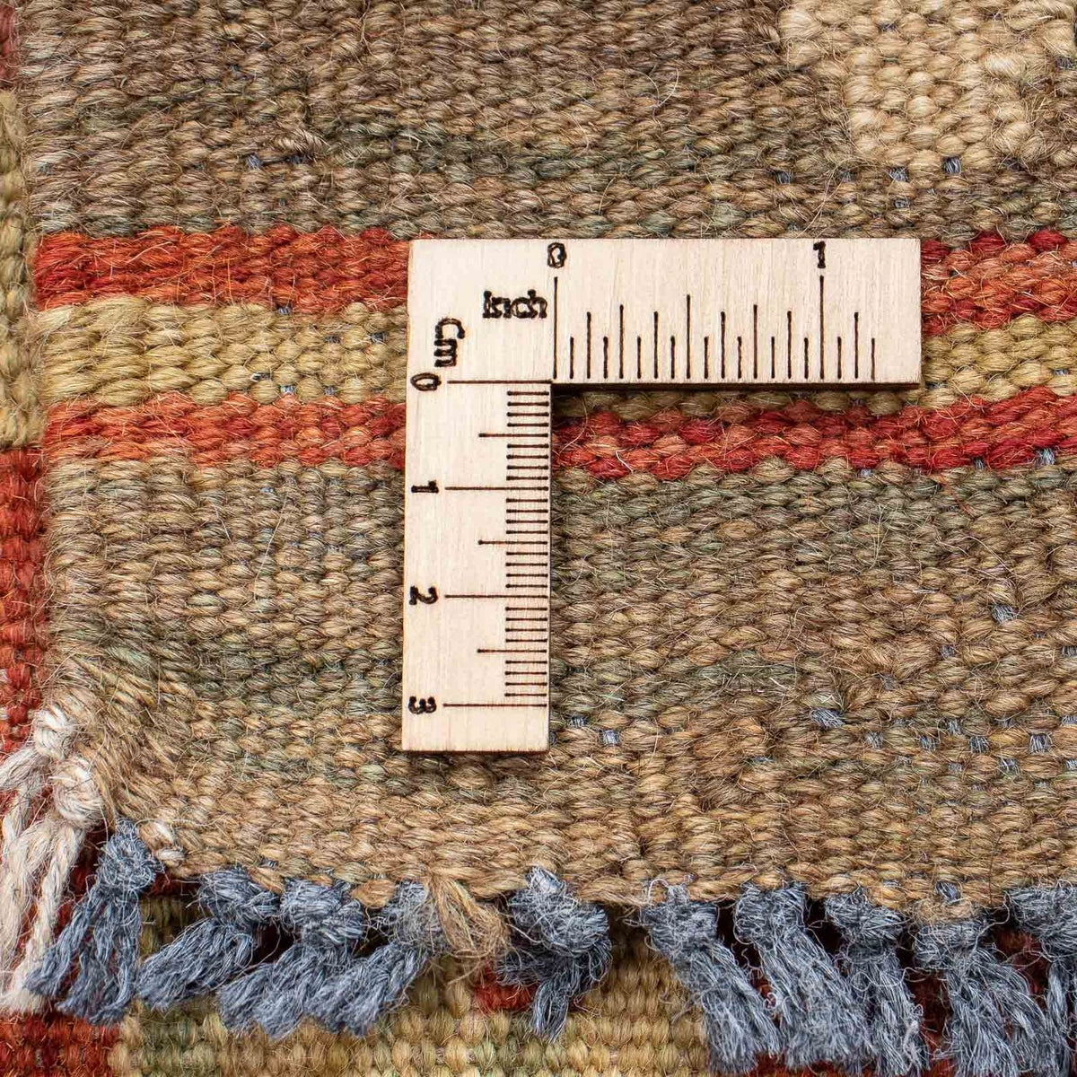 Alfombra de pasillo Alfombra Kelim - Splash - 198 x 68 cm - óxido