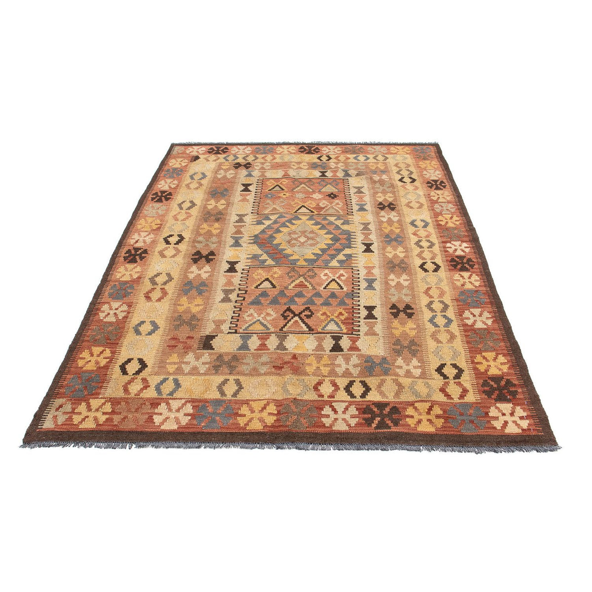 Alfombra Kelim - Oriental - 204 x 130 cm - multicolor