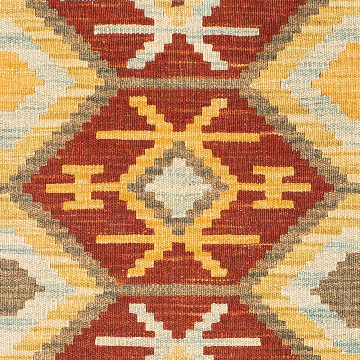 Alfombra de pasillo Alfombra Kelim - Oriental - 210 x 72 cm - marrón claro