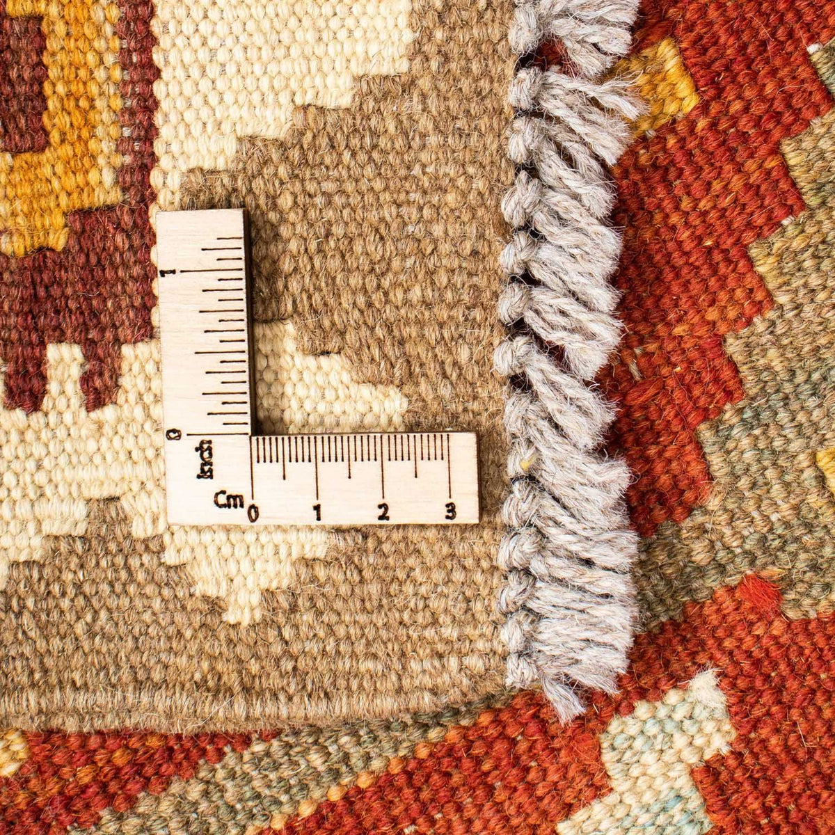 Alfombra de pasillo Alfombra Kelim - Oriental - 210 x 72 cm - marrón claro