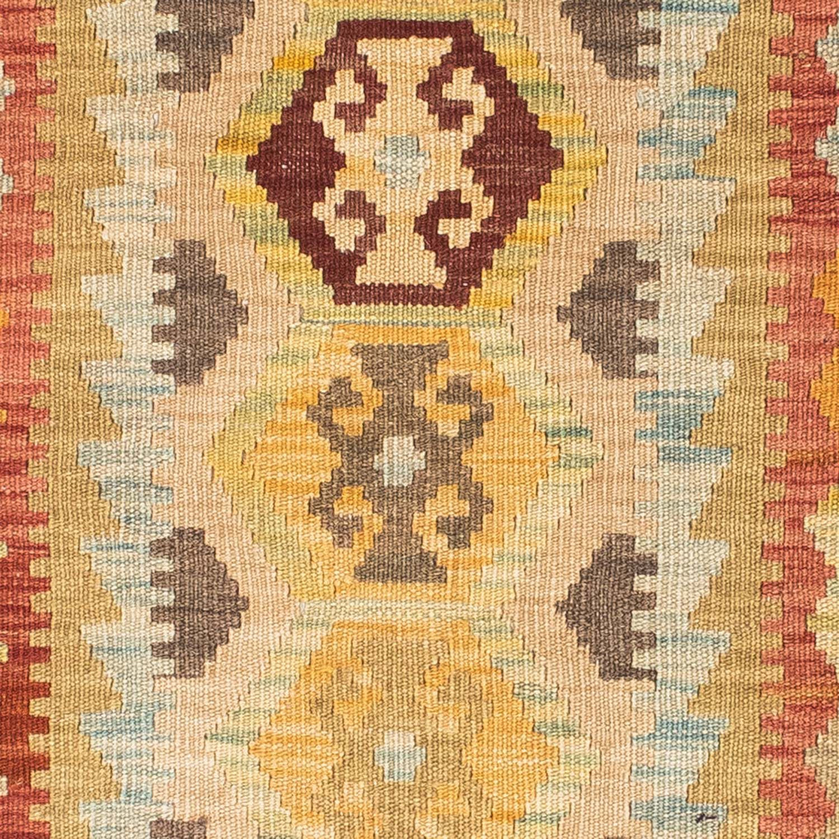 Alfombra de pasillo Alfombra Kelim - Oriental - 195 x 74 cm - beige