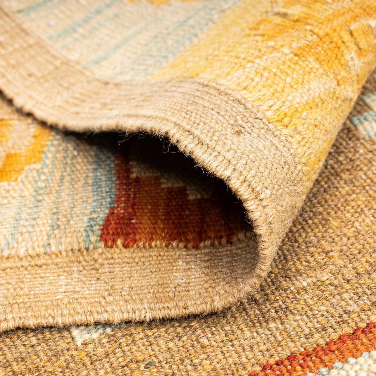 Alfombra de pasillo Alfombra Kelim - Oriental - 207 x 77 cm - beige