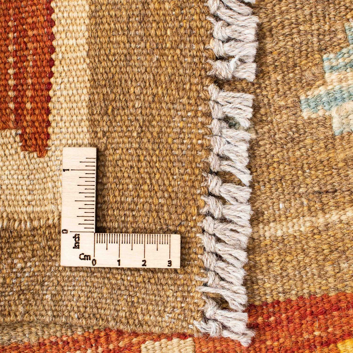 Alfombra de pasillo Alfombra Kelim - Oriental - 207 x 77 cm - beige