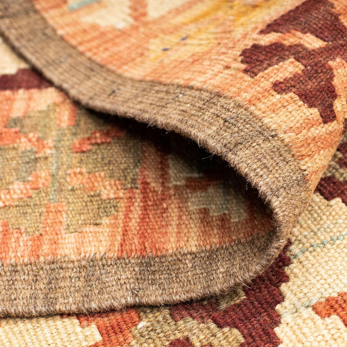 Alfombra de pasillo Alfombra Kelim - Oriental - 204 x 71 cm - beige