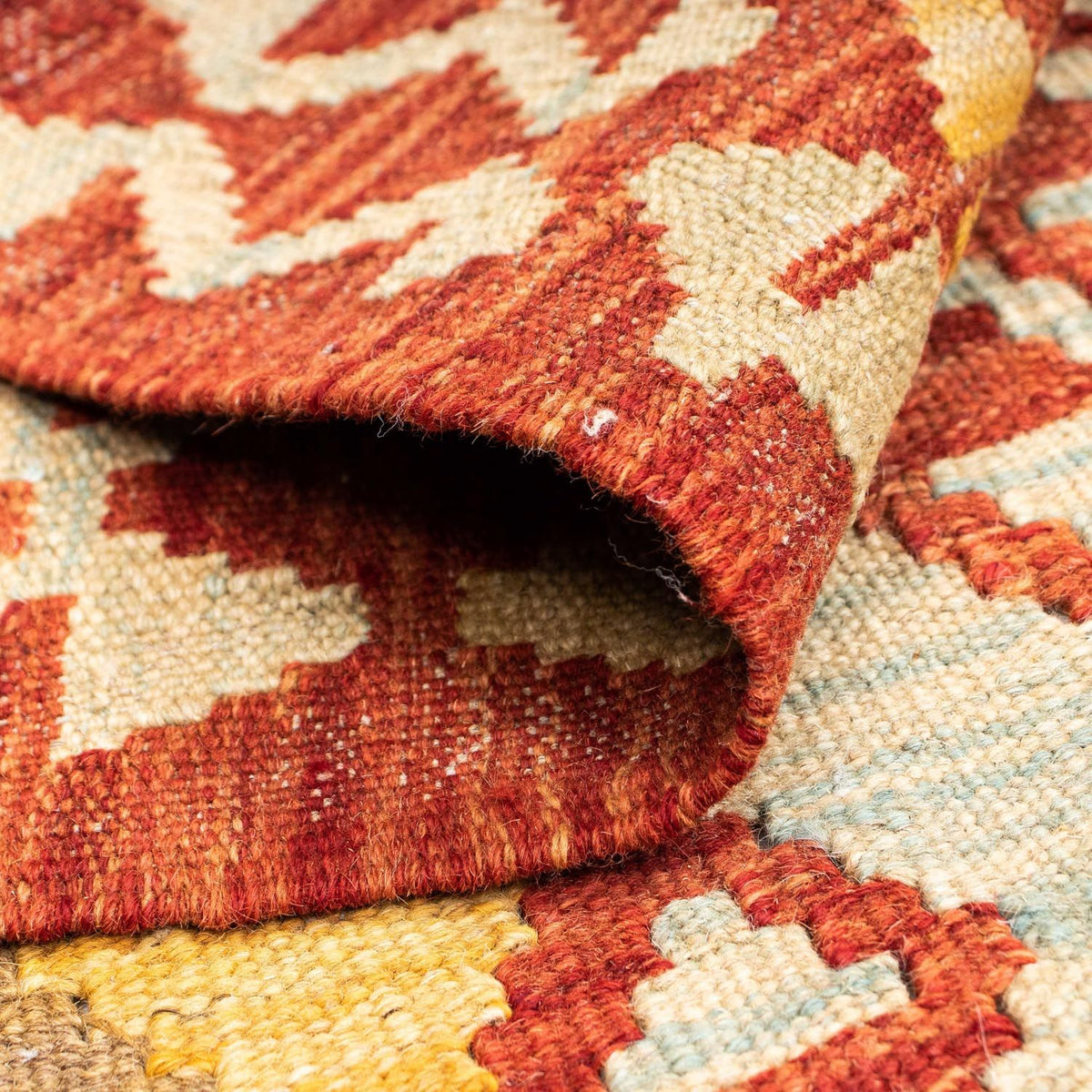 Alfombra de pasillo Alfombra Kelim - Oriental - 187 x 71 cm - óxido