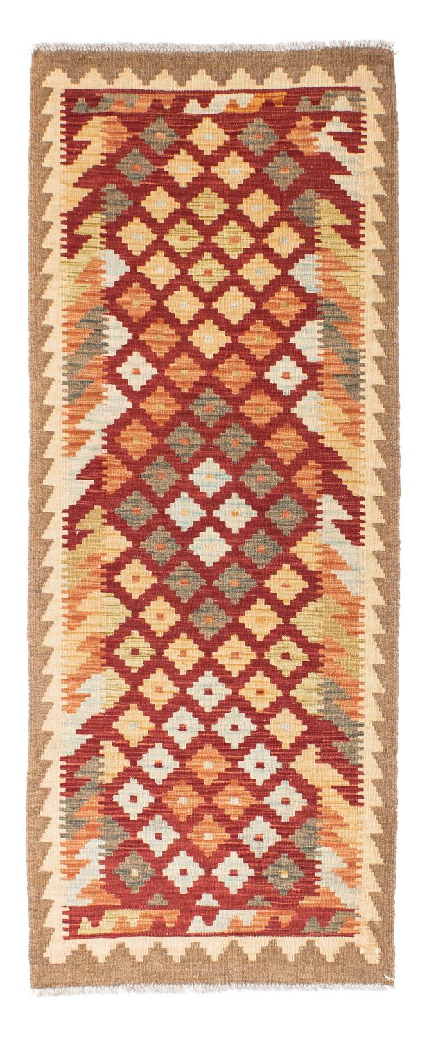 Alfombra de pasillo Alfombra Kelim - Oriental - 195 x 74 cm - óxido