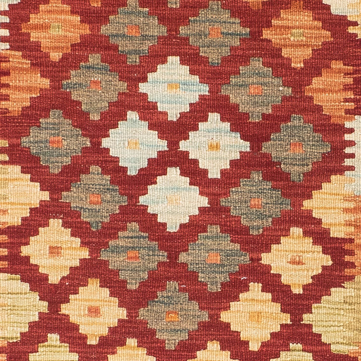 Alfombra de pasillo Alfombra Kelim - Oriental - 195 x 74 cm - óxido