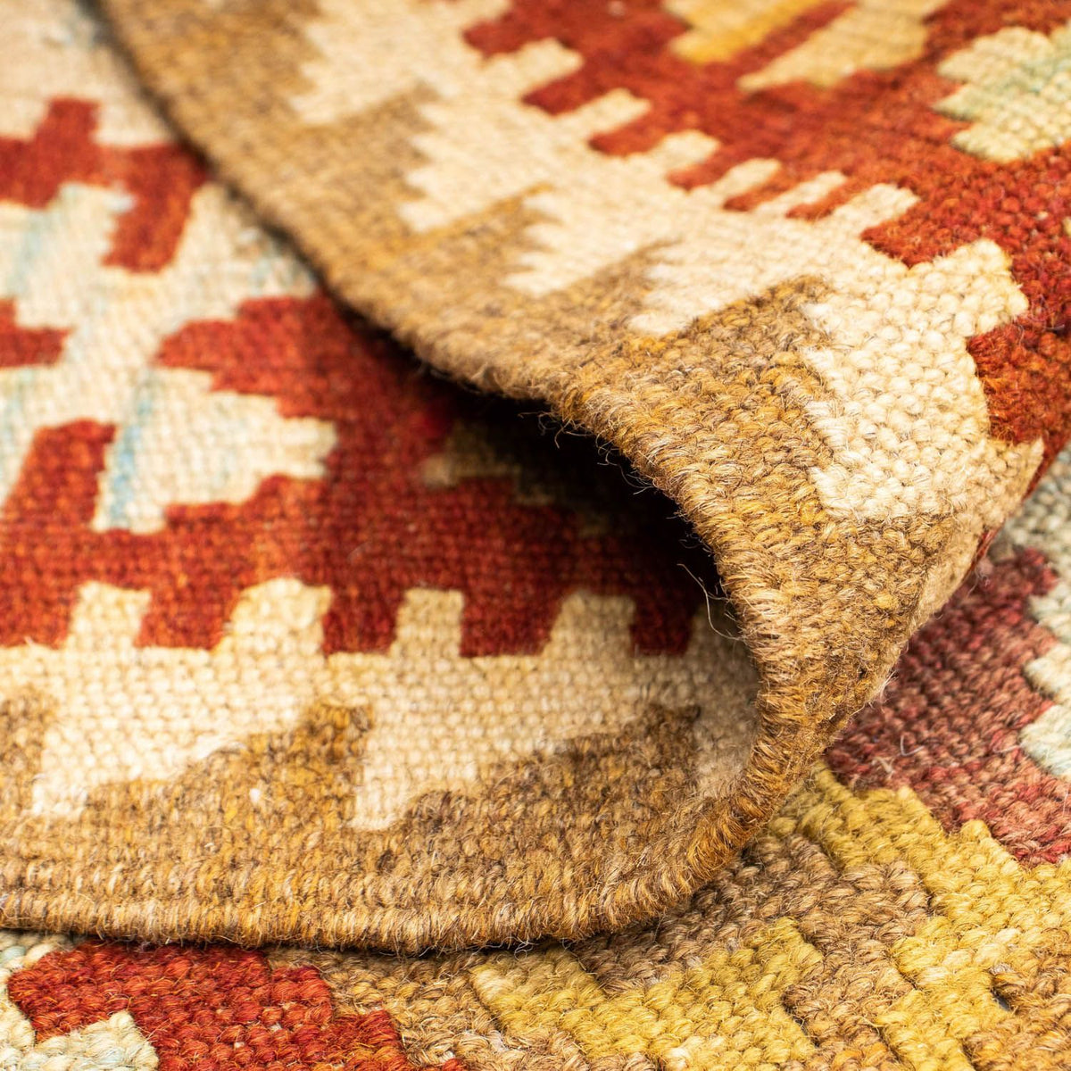 Alfombra de pasillo Alfombra Kelim - Oriental - 206 x 71 cm - beige
