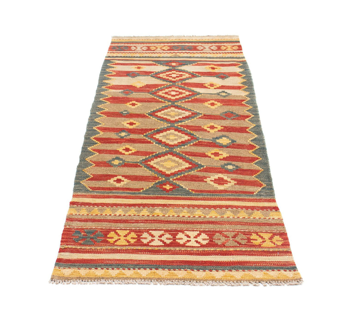 Alfombra de pasillo Alfombra Kelim - Oriental - 201 x 72 cm - multicolor