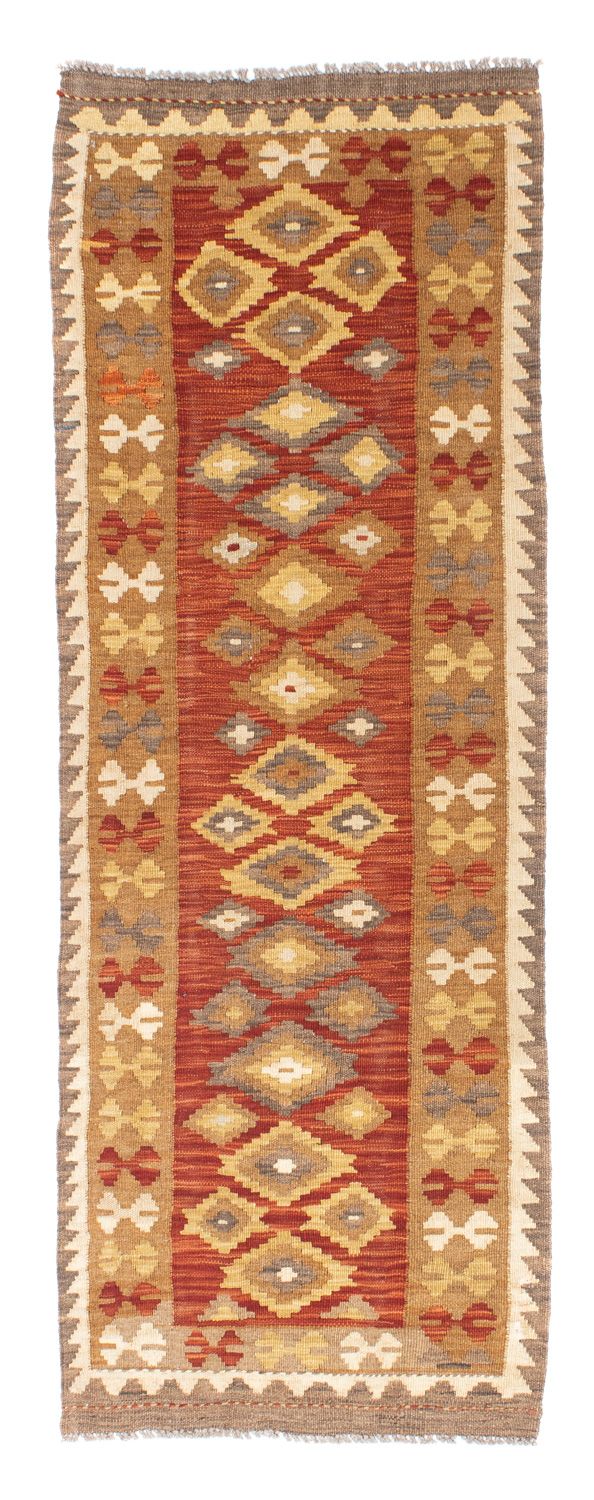 Alfombra de pasillo Alfombra Kelim - Oriental - 194 x 67 cm - óxido