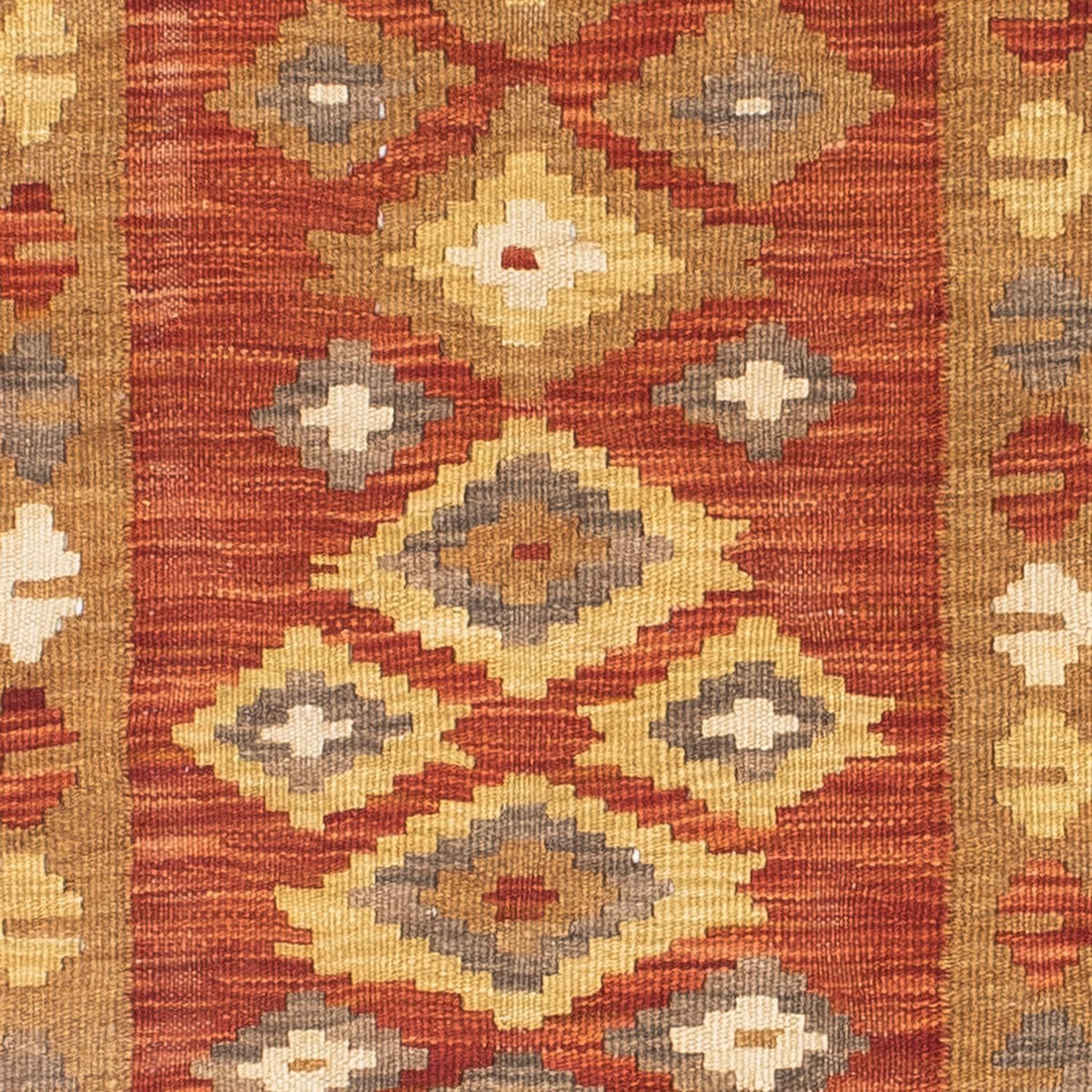 Alfombra de pasillo Alfombra Kelim - Oriental - 194 x 67 cm - óxido
