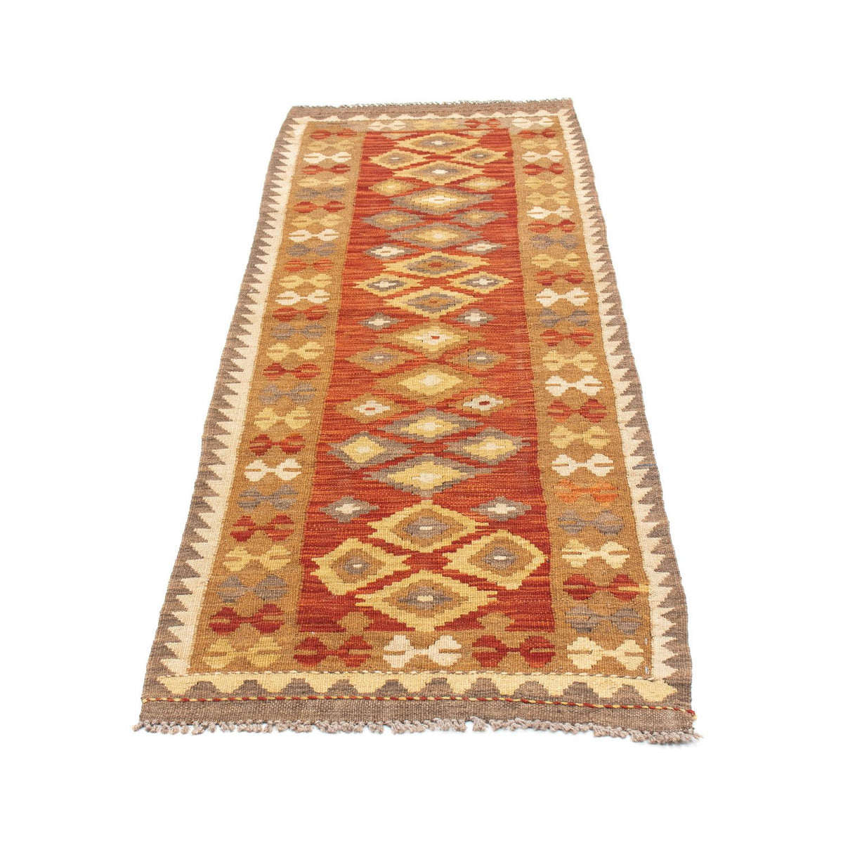 Alfombra de pasillo Alfombra Kelim - Oriental - 194 x 67 cm - óxido