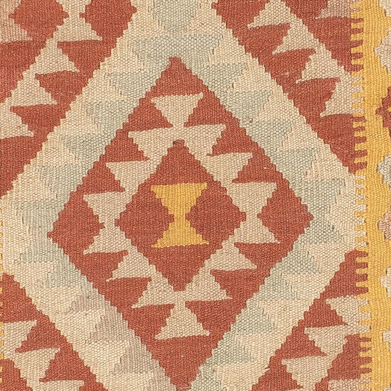 Alfombra de pasillo Alfombra Kelim - Splash - 203 x 69 cm - óxido