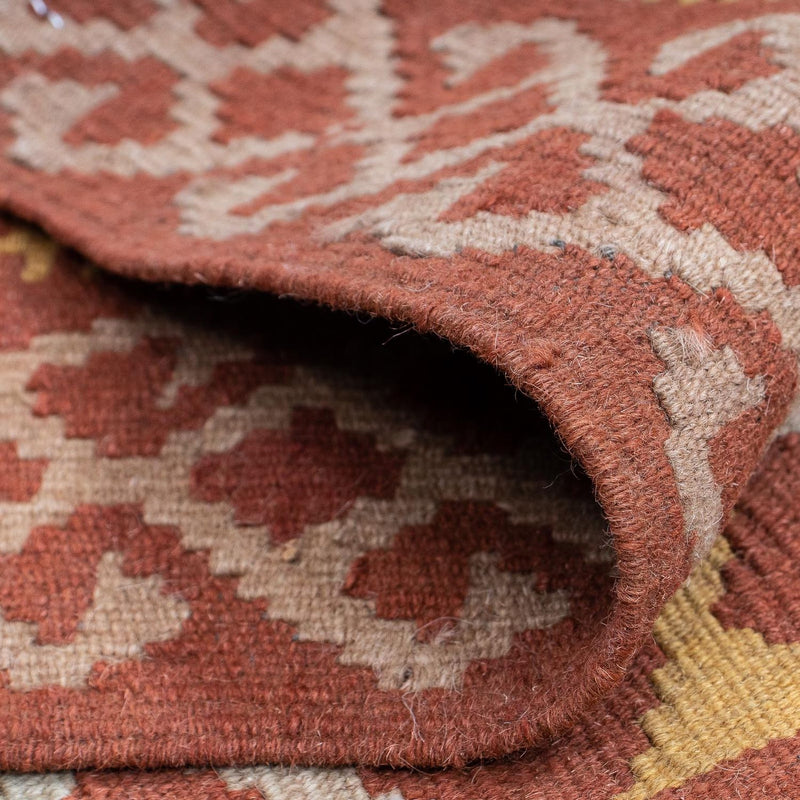 Alfombra de pasillo Alfombra Kelim - Splash - 203 x 69 cm - óxido