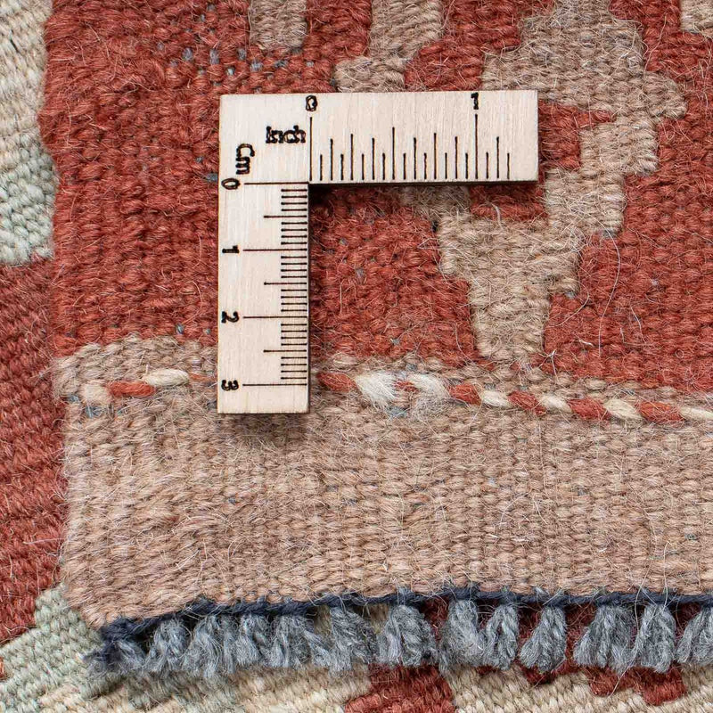 Alfombra de pasillo Alfombra Kelim - Splash - 203 x 69 cm - óxido