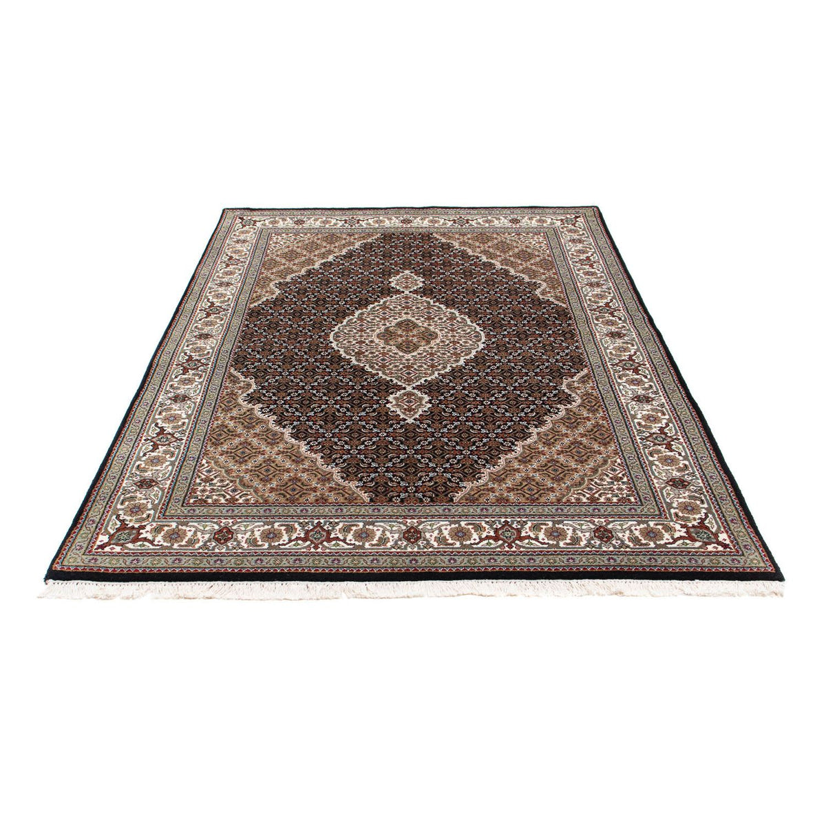 Alfombra persa - Tabriz - 202 x 138 cm - azul oscuro