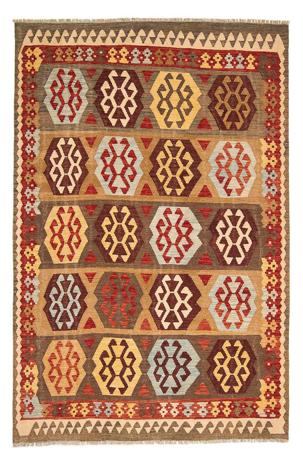 Alfombra Kelim - Splash - 298 x 199 cm - multicolor