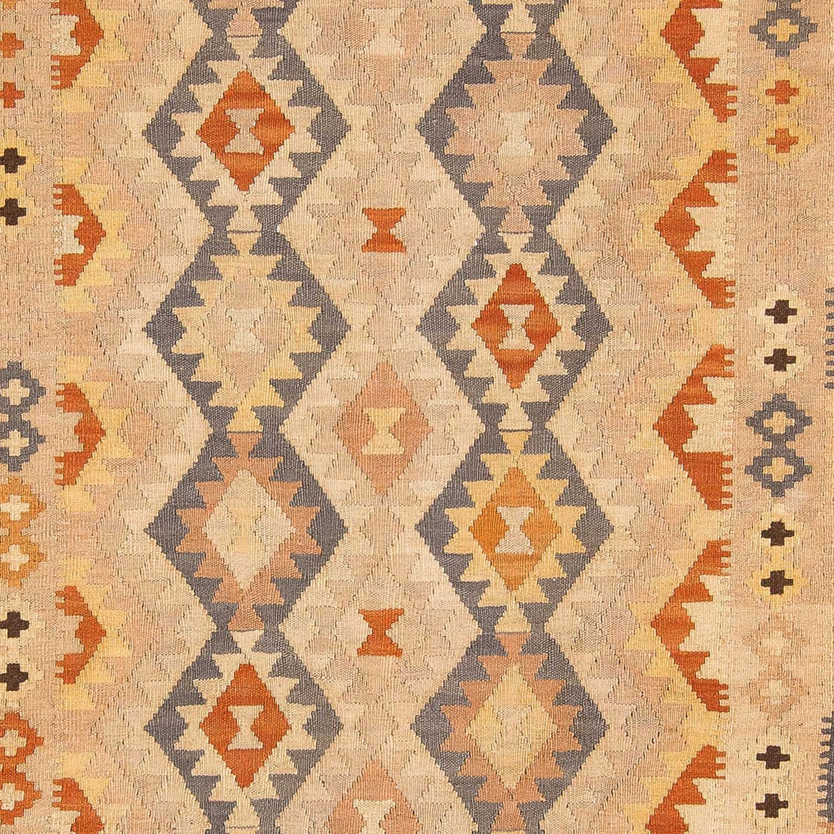 Alfombra Kelim - Splash - 293 x 200 cm - marrón claro