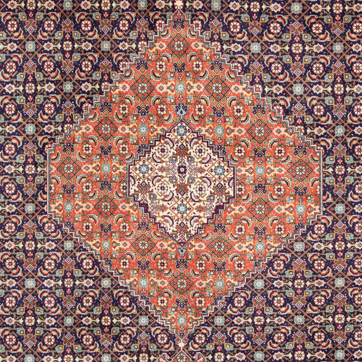 Alfombra persa - Tabriz - 309 x 209 cm - azul oscuro