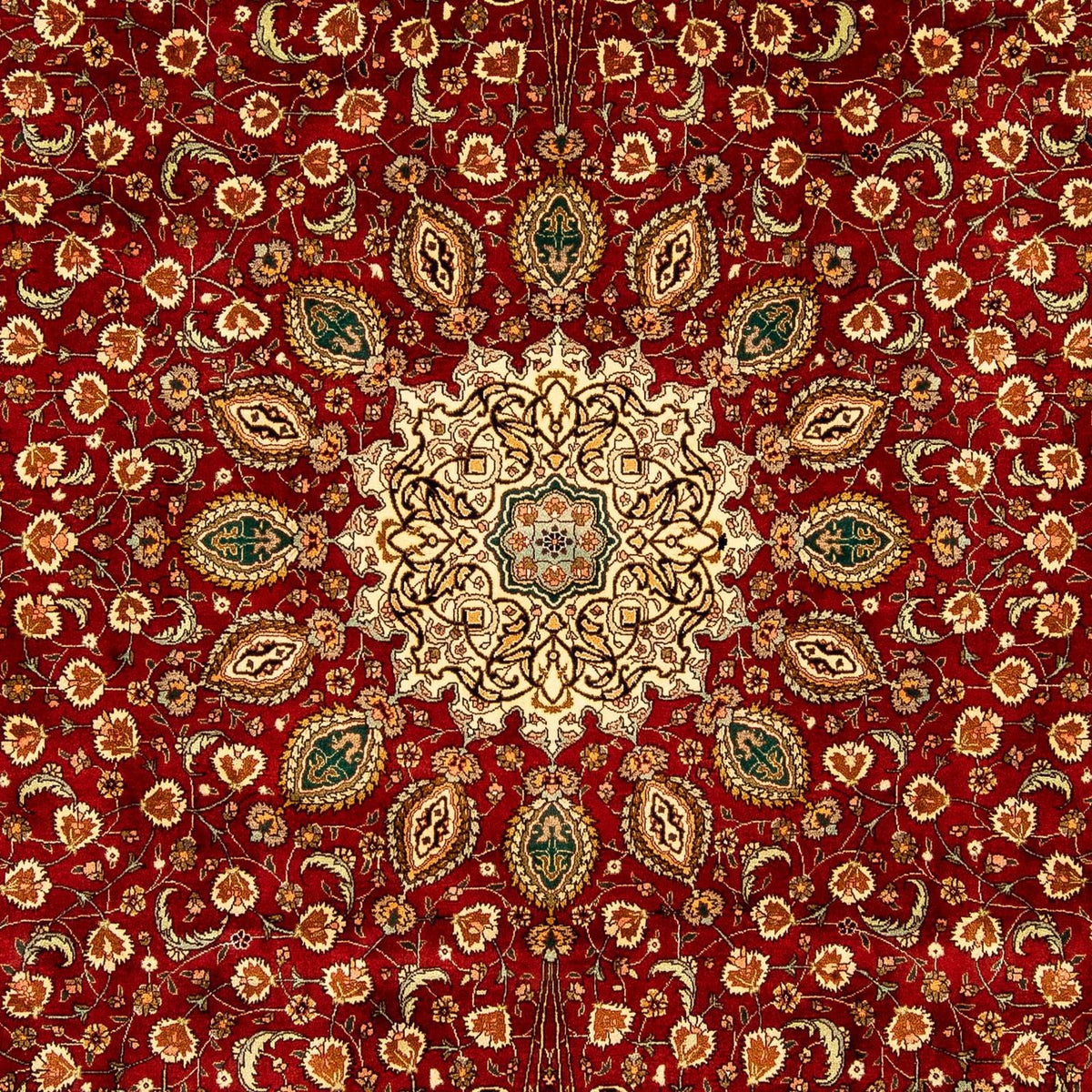 Alfombra persa - Tabriz - 350 x 250 cm - rojo oscuro