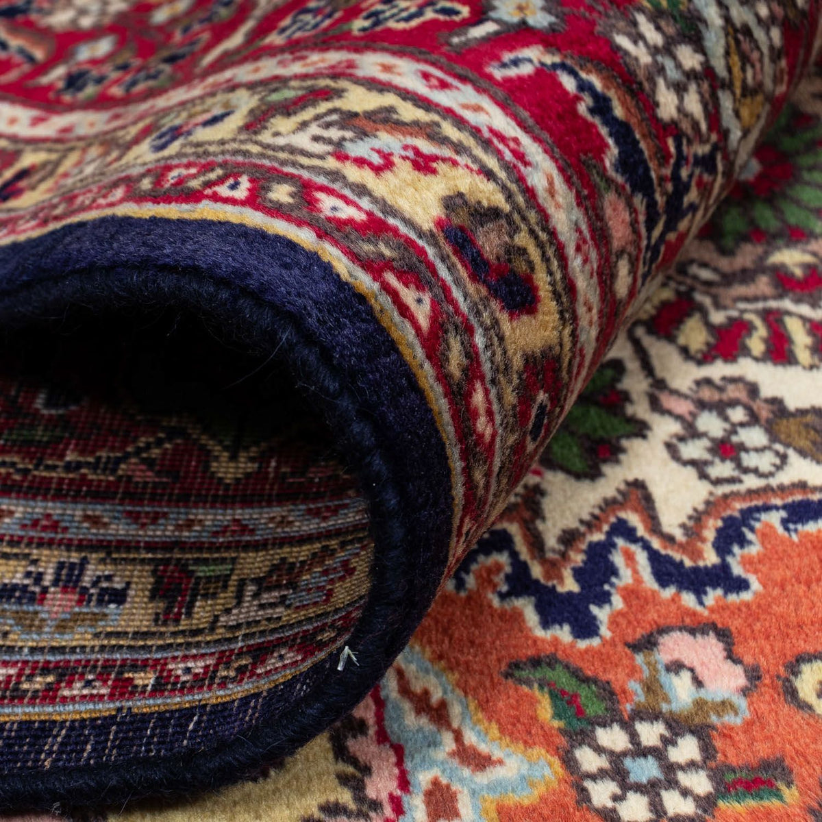 Alfombra persa - Tabriz - 307 x 200 cm - azul oscuro