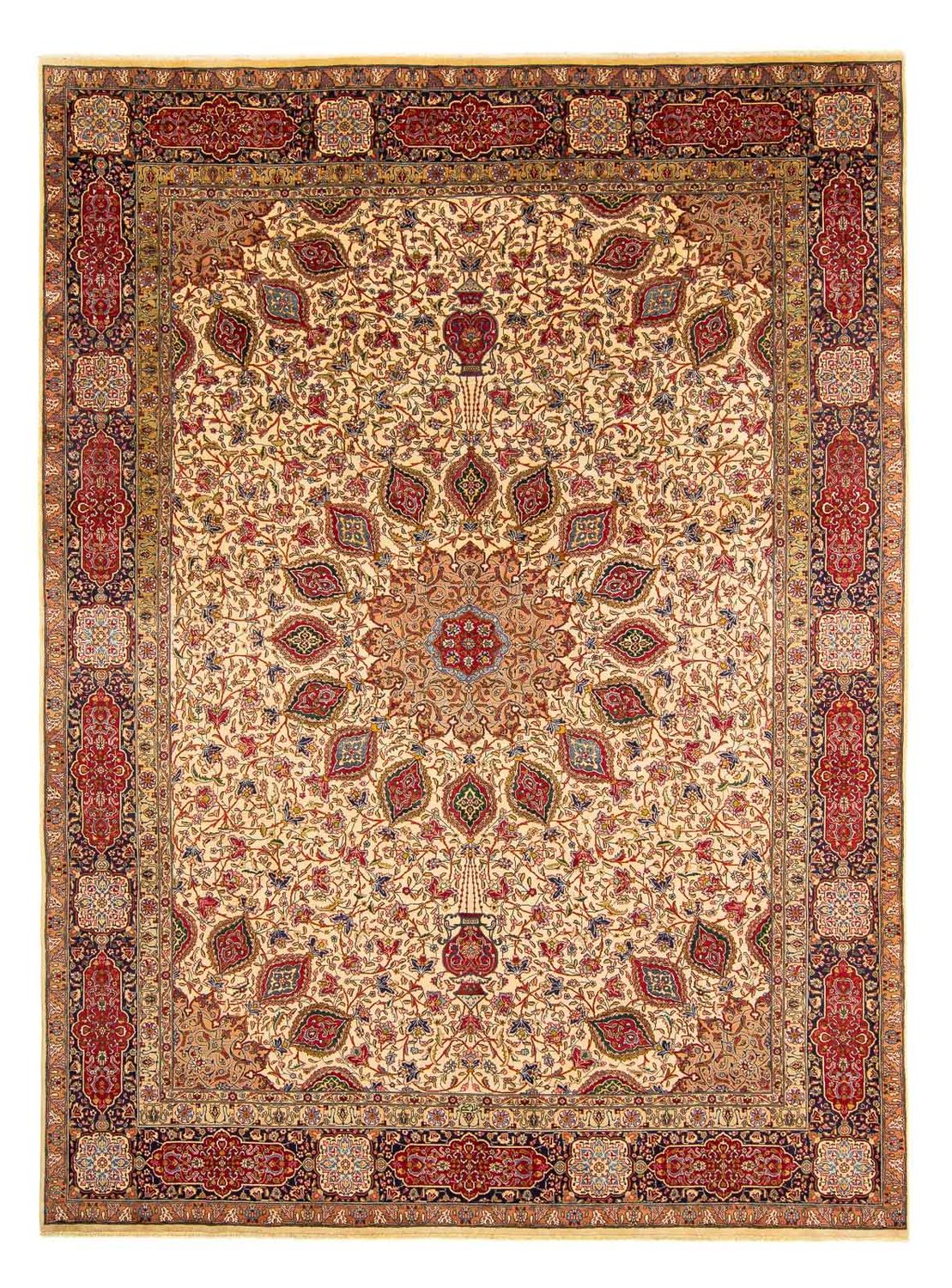Alfombra Persa - Tabriz - Real - 393 x 290 cm - marrón claro