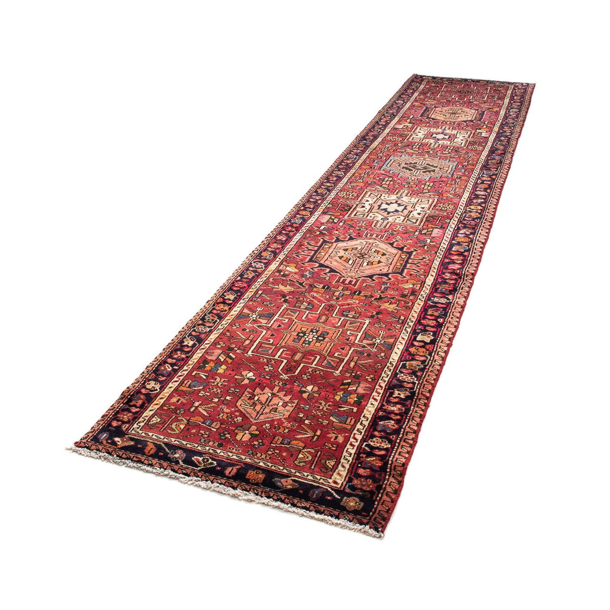 Alfombra de pasillo Alfombra persa - Nómada - 386 x 83 cm - rojo