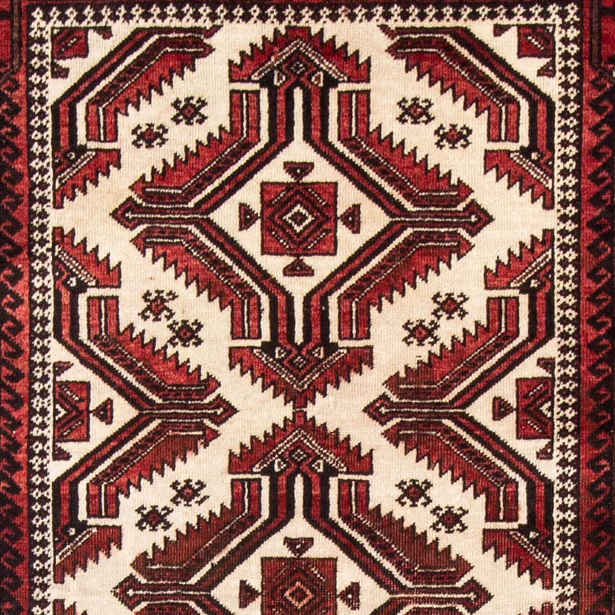 Alfombra de pasillo Alfombra Belutsch - 218 x 103 cm - rojo