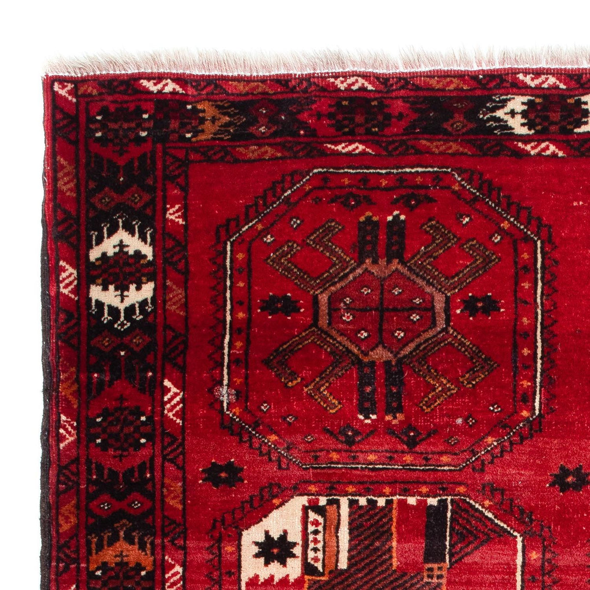 Alfombra Belutsch - 190 x 106 cm - rojo oscuro