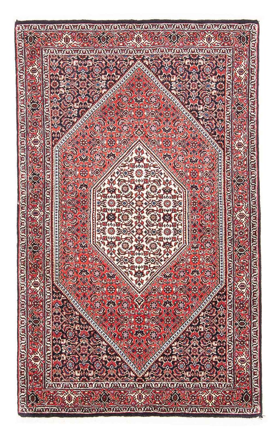 Alfombra persa - Bidjar - 151 x 86 cm - rojo claro