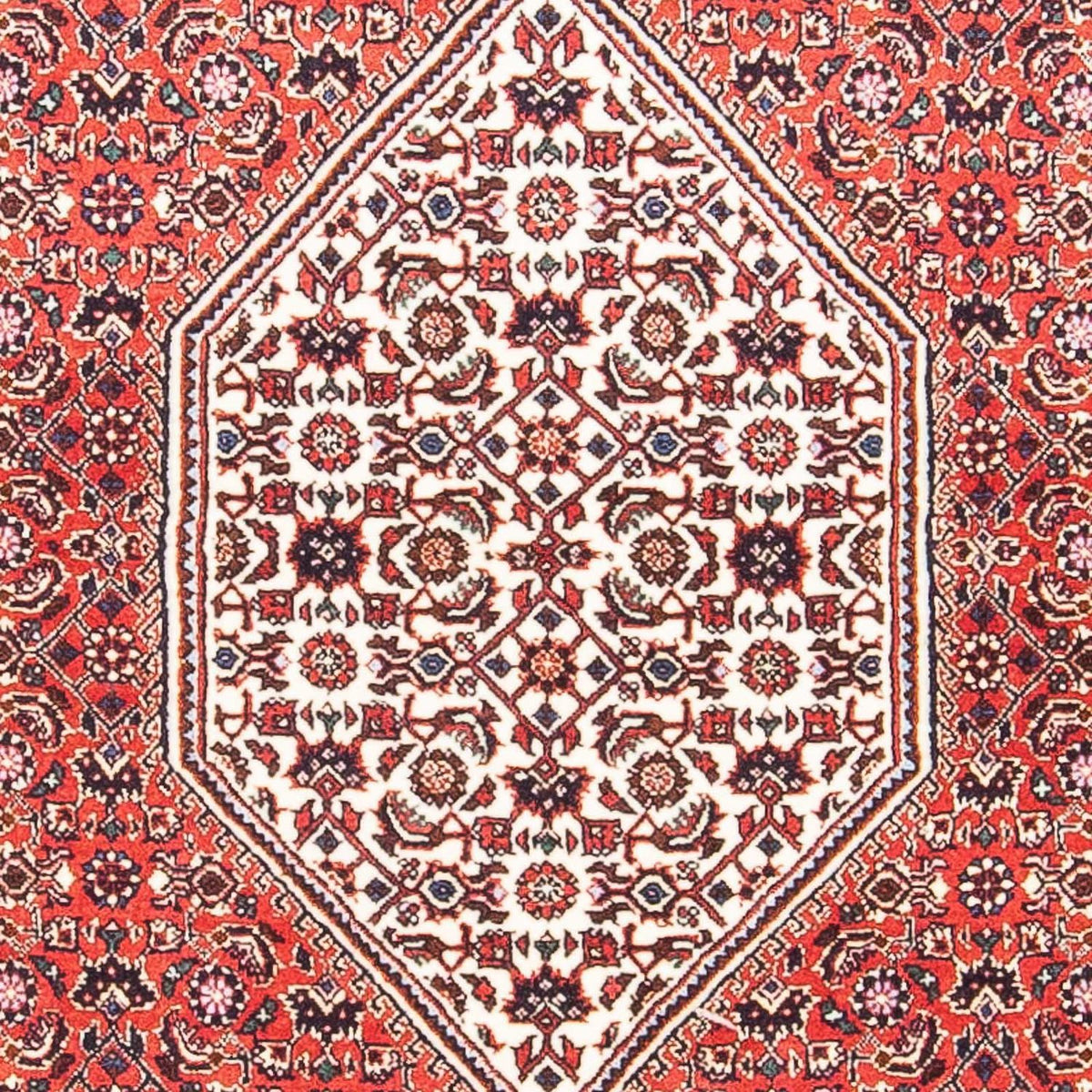 Alfombra persa - Bidjar - 151 x 86 cm - rojo claro