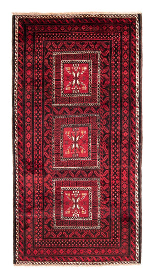 Alfombra de pasillo Alfombra Belutsch - 220 x 114 cm - rojo
