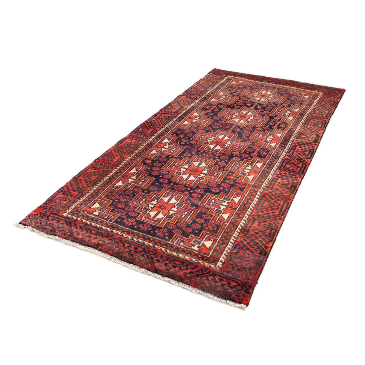 Alfombra de pasillo Alfombra Belutsch - 221 x 110 cm - rojo