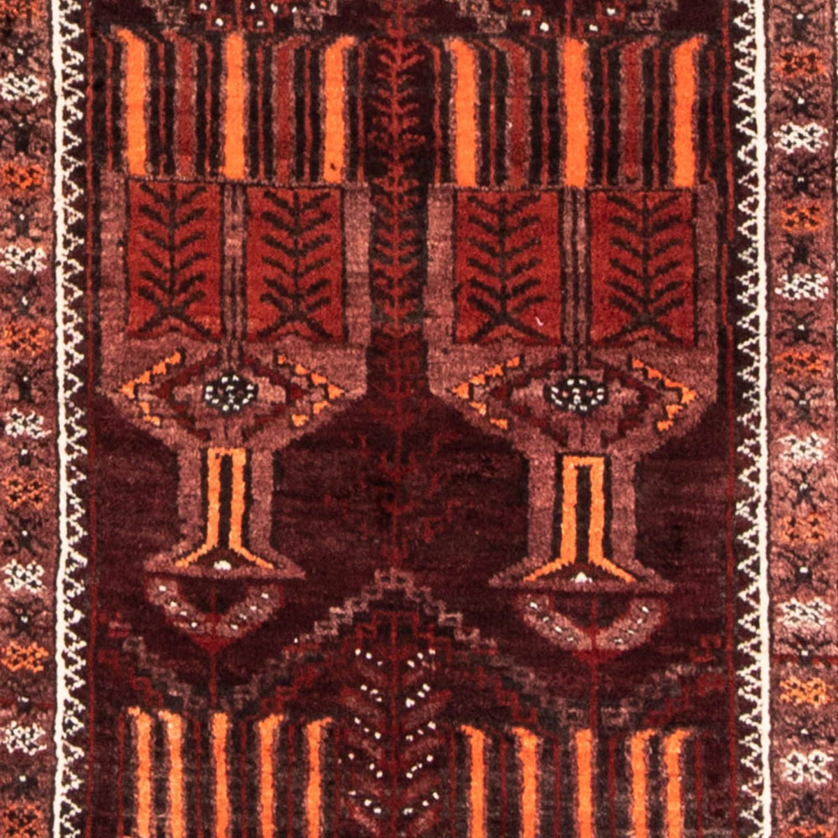 Alfombra de pasillo Alfombra Belutsch - 239 x 109 cm - óxido