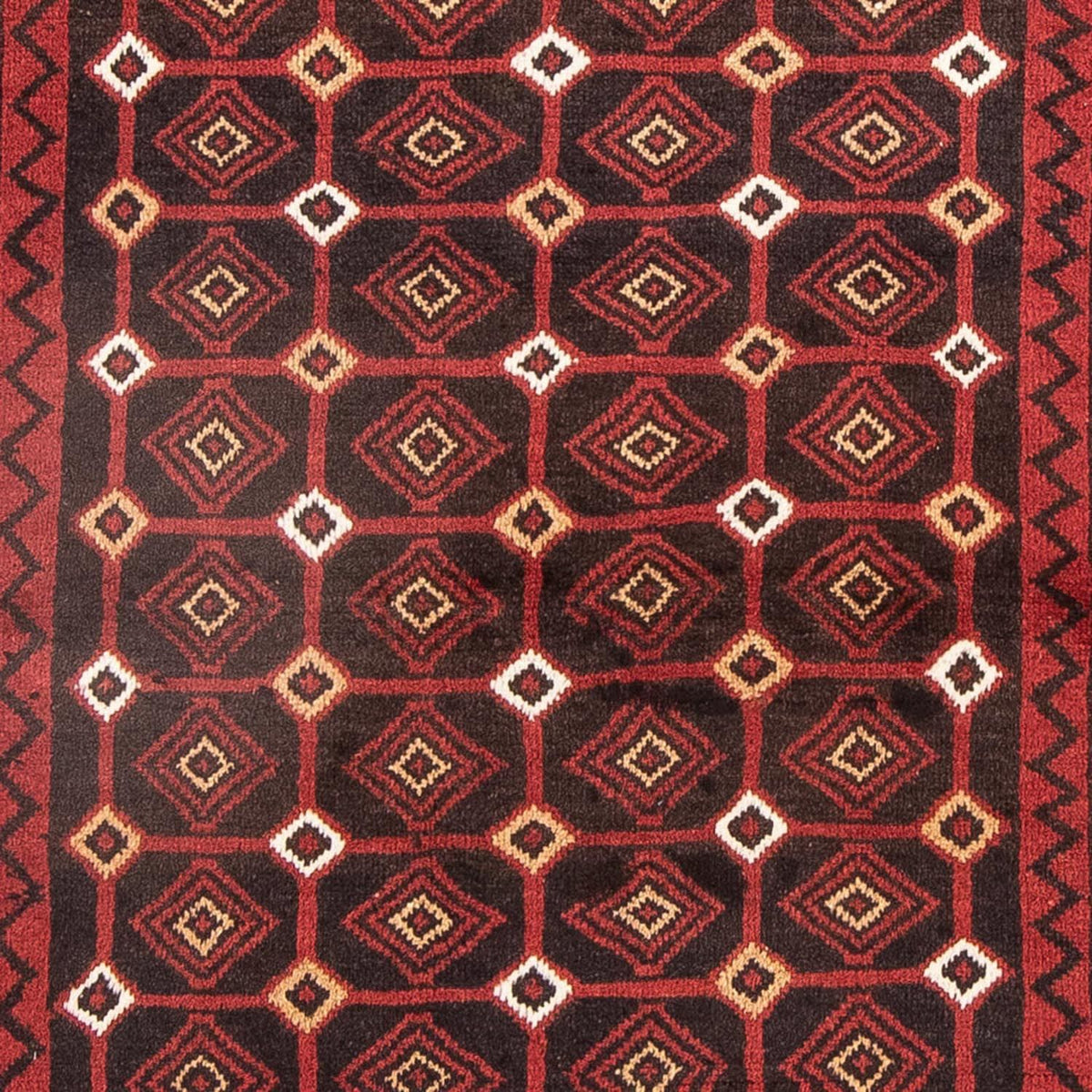 Alfombra de pasillo Alfombra Belutsch - 188 x 107 cm - rojo