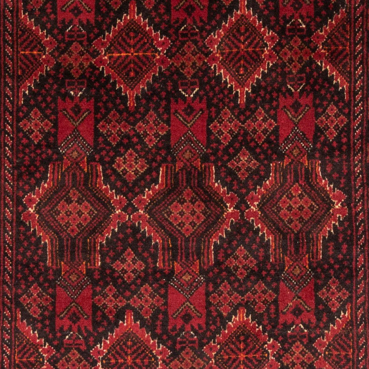Alfombra de pasillo Alfombra Belutsch - 187 x 99 cm - rojo