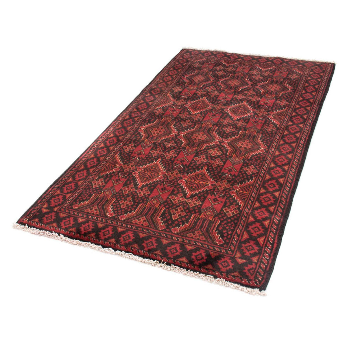 Alfombra de pasillo Alfombra Belutsch - 187 x 99 cm - rojo
