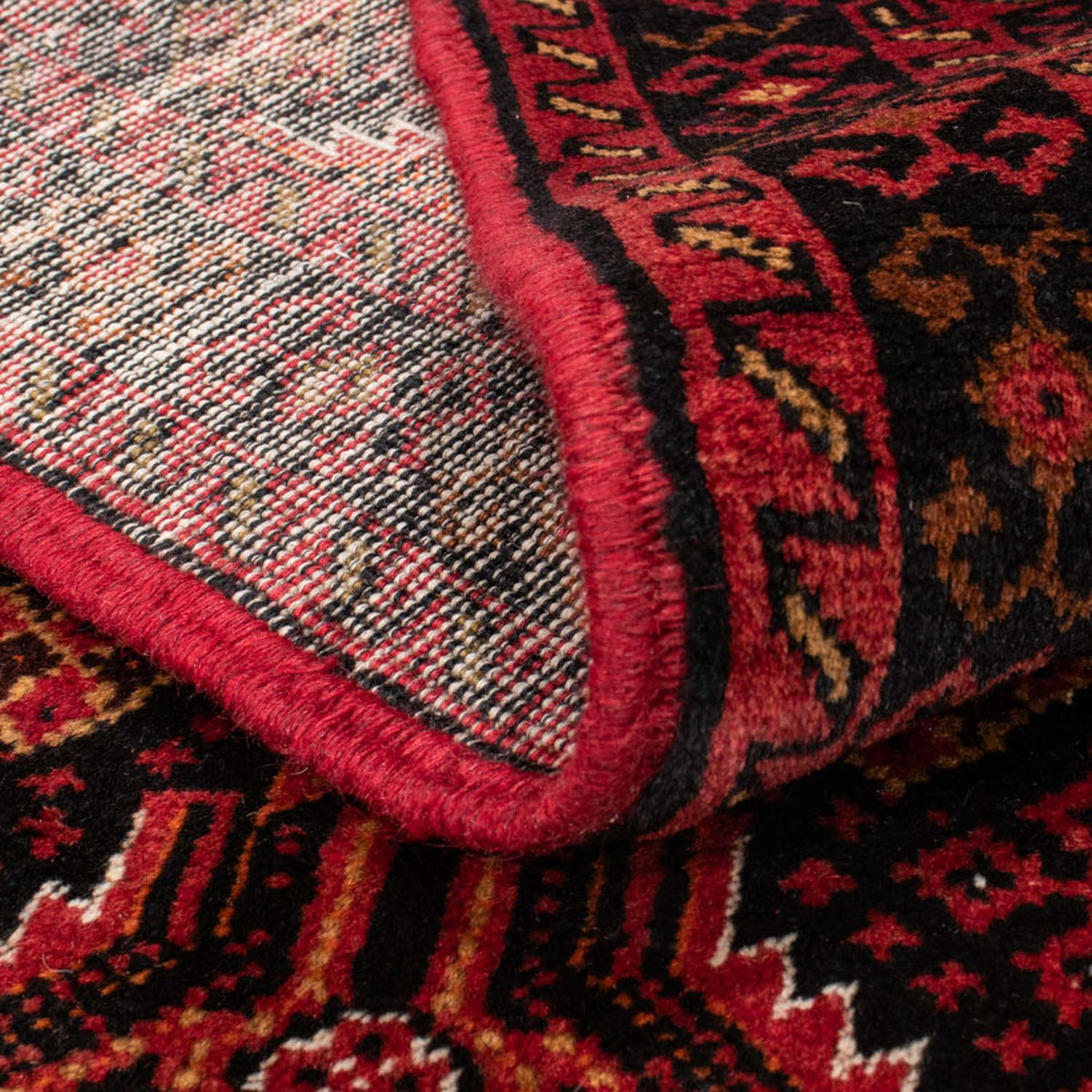 Alfombra de pasillo Alfombra Belutsch - 184 x 96 cm - rojo oscuro