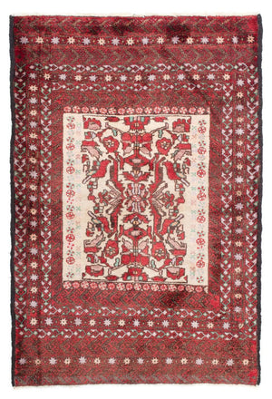 Alfombra Belutsch - 147 x 99 cm - rojo