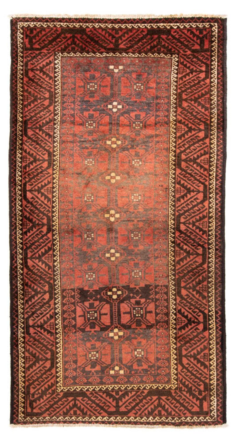 Alfombra de pasillo Alfombra Belutsch - 225 x 123 cm - rojo claro
