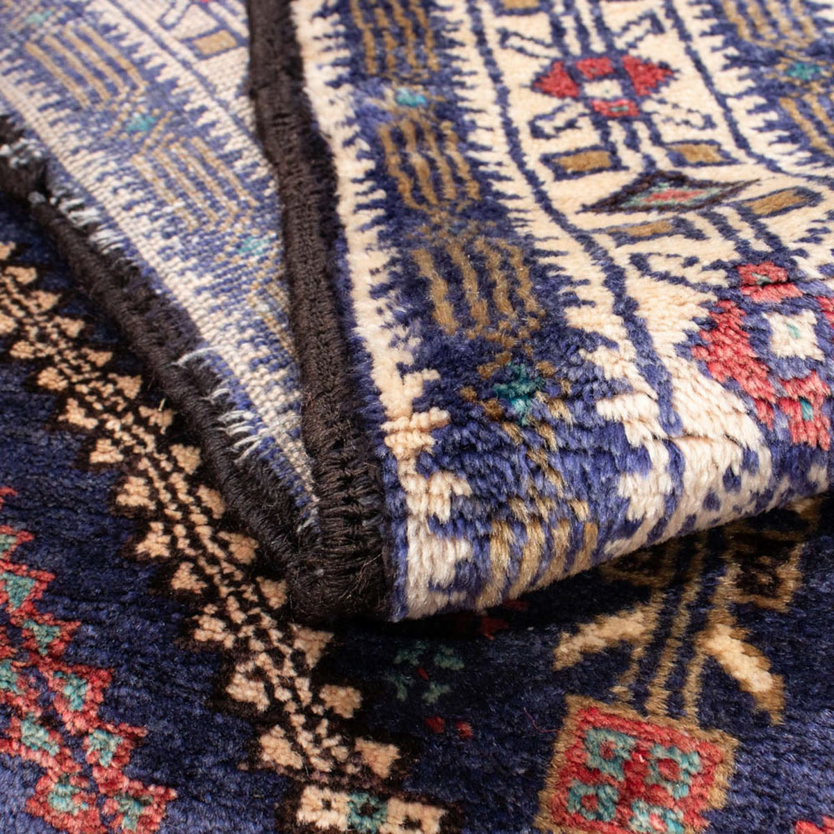 Alfombra de pasillo Alfombra Belutsch - 211 x 112 cm - azul oscuro