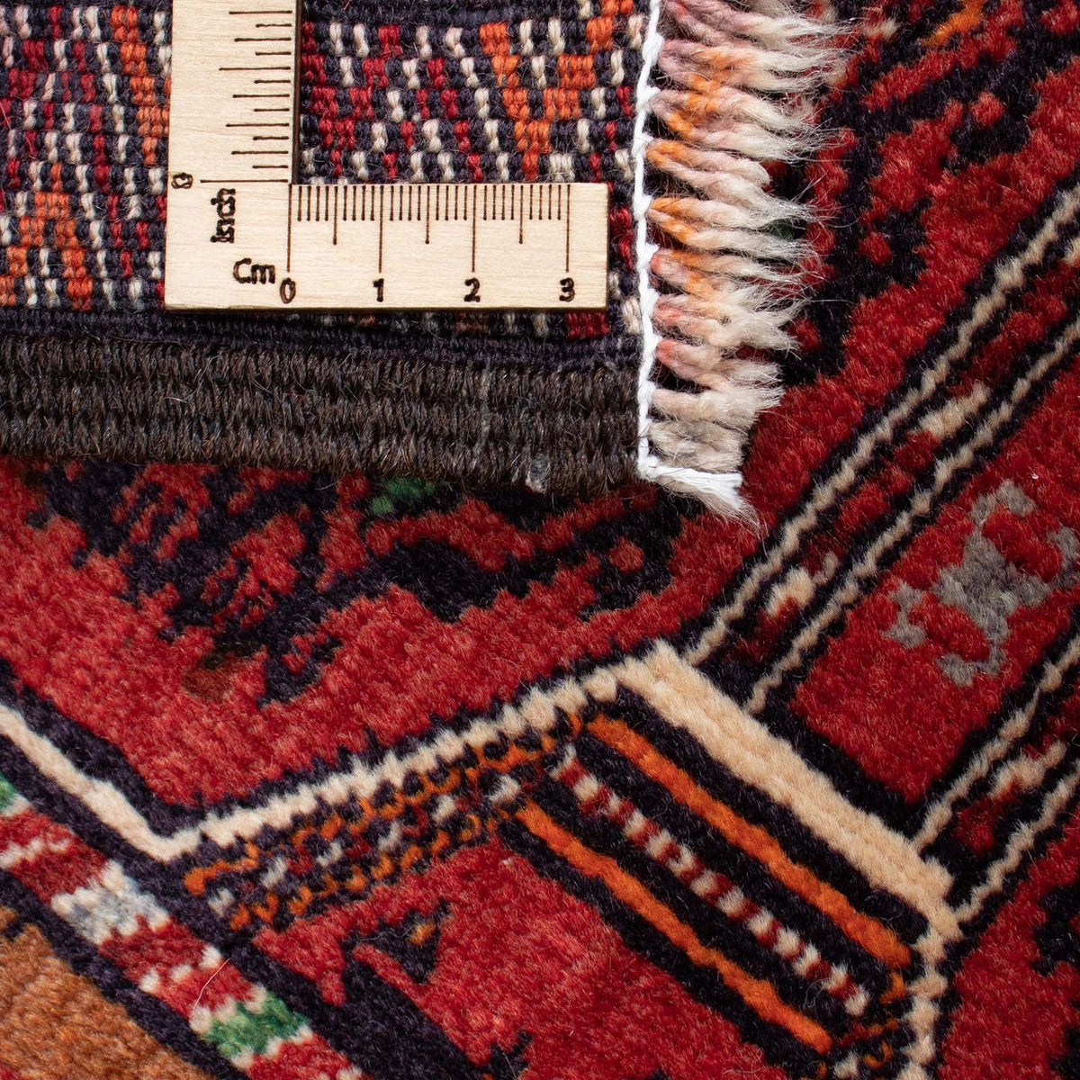 Alfombra Belutsch - 134 x 94 cm - rojo oscuro