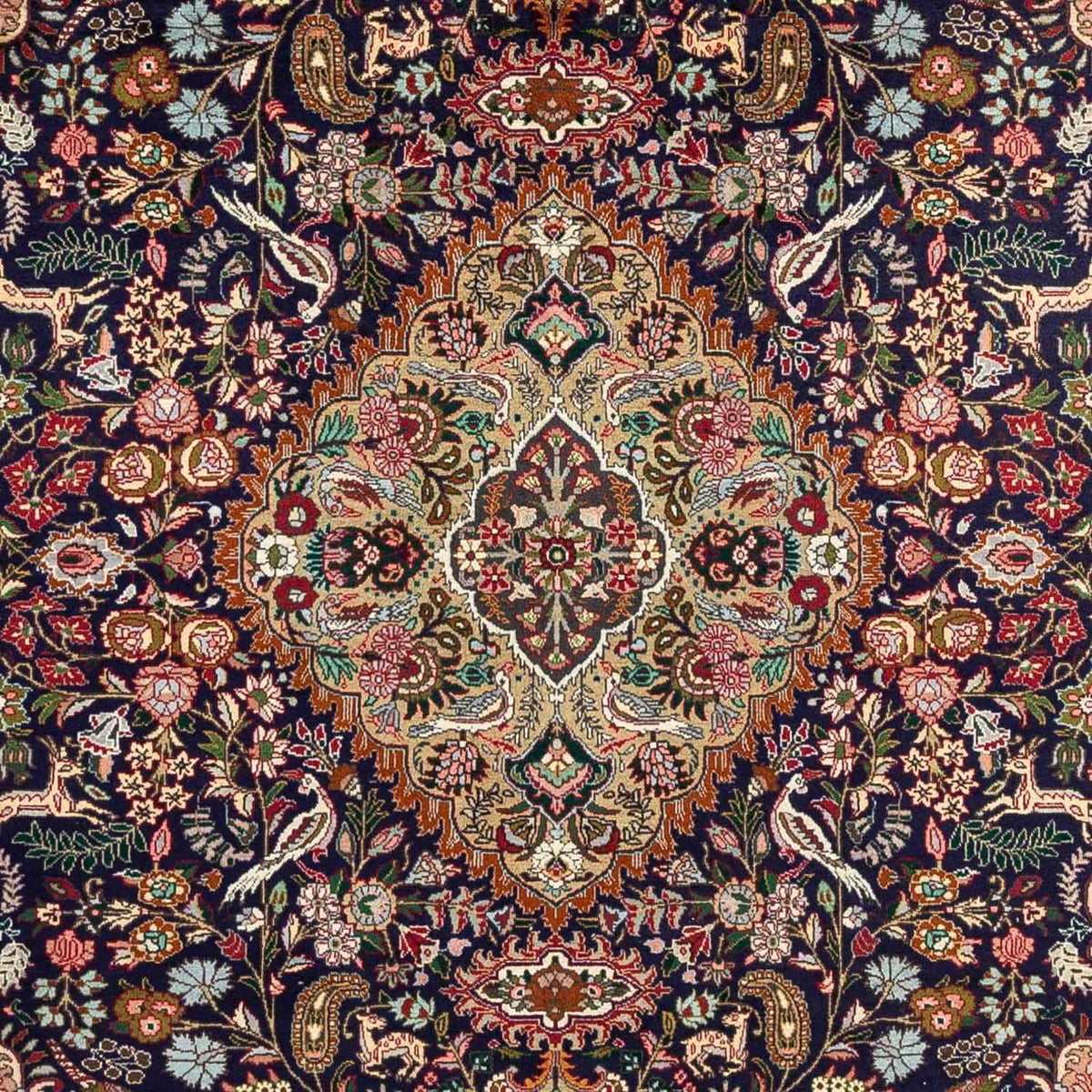 Alfombra Persa - Tabriz - Real - 300 x 202 cm - azul oscuro